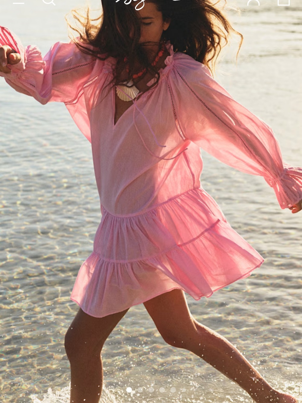 Sezane Elidia Dress in Candy Pink